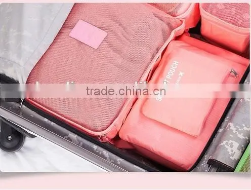 6Pcs/set Nylon Travel Bag Clothing Sorting Organize Bag Packing Cubes