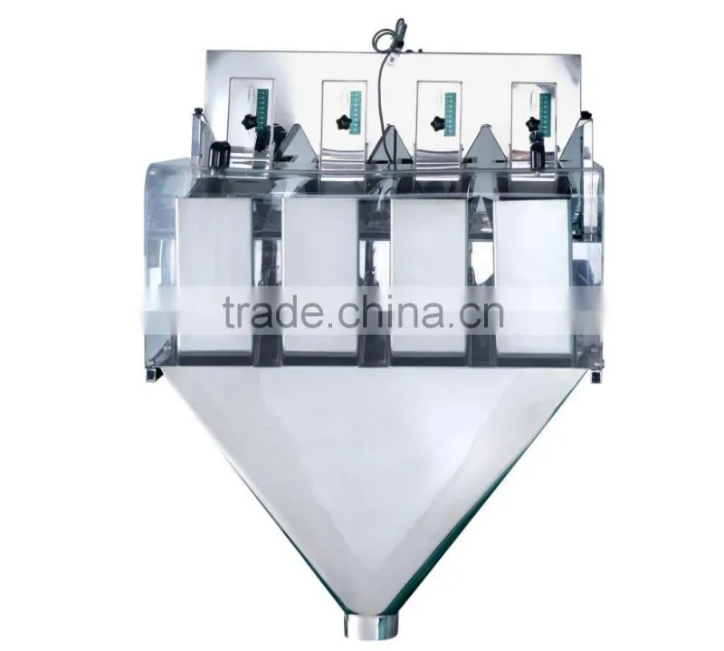 four lane linear weigher for rice packaging