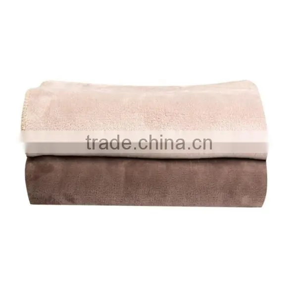 Solid color warm soft feeling home school flannel blanket