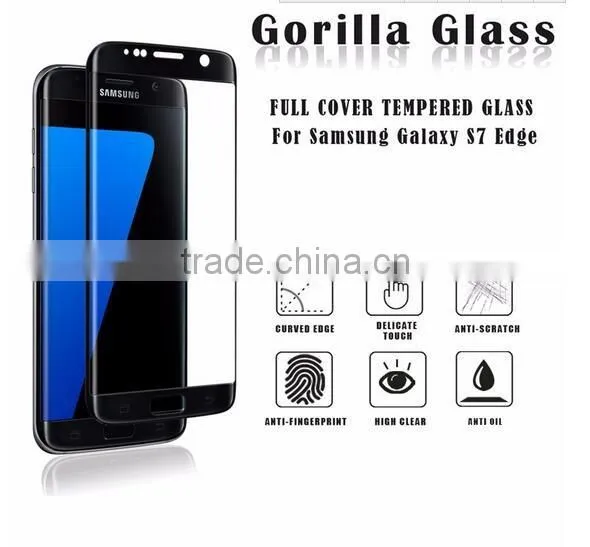 For 2016 most popular phone models new premium ultra -thin tempered glass film screen protector for samsung galaxy S7 edge