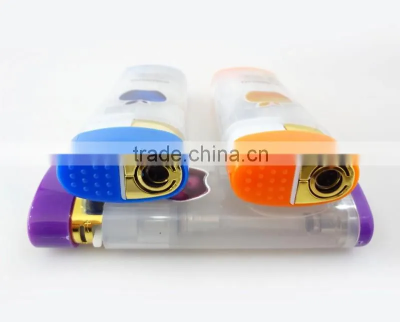 new fashion electronic cigarette gas lighter custom logo print led flashlight lighter