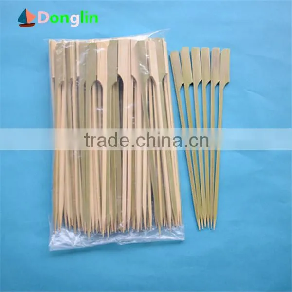 Green paddle bamboo skewer
