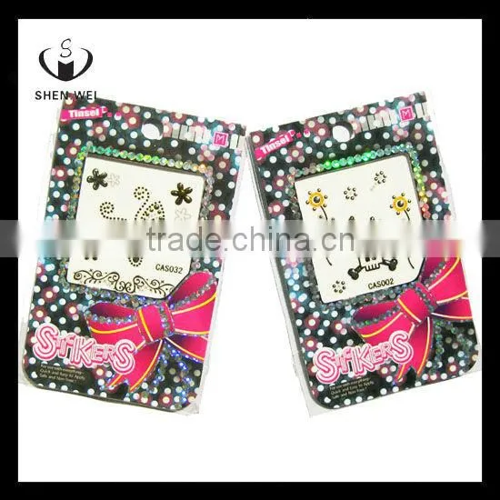 fashion acrylic rhinestone sticker for mobile phone sticker