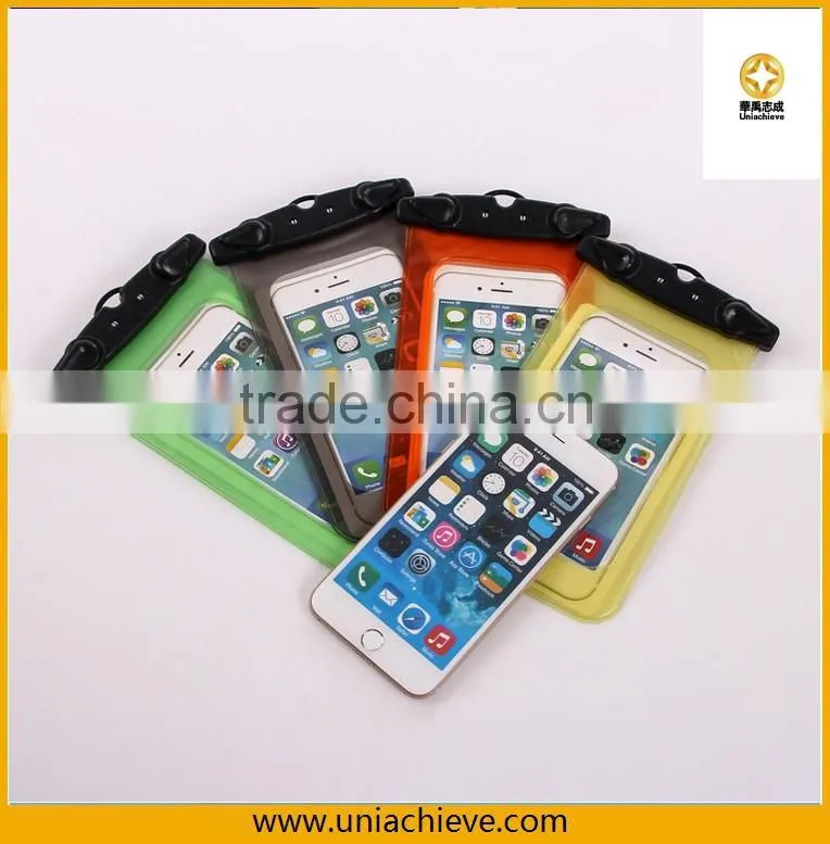Case for iPhone 6s/6s plus Fashion Summer Mobile Phone PVC Waterproof Bag With waist belt and lanyard yellow