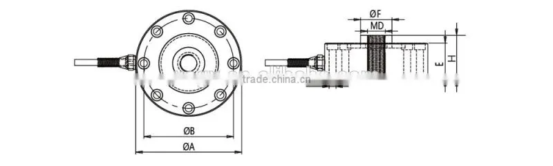 Hopper scale button load cell weight sensors