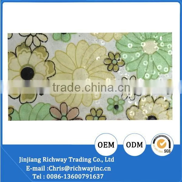 colorful pretty sequin and beaded tulle fabric