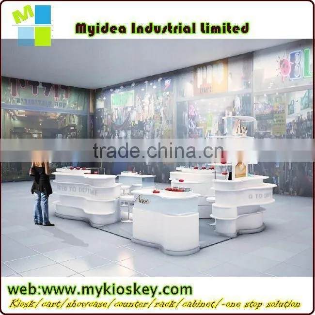 2015 new style wooden glass cosmetic display showcase