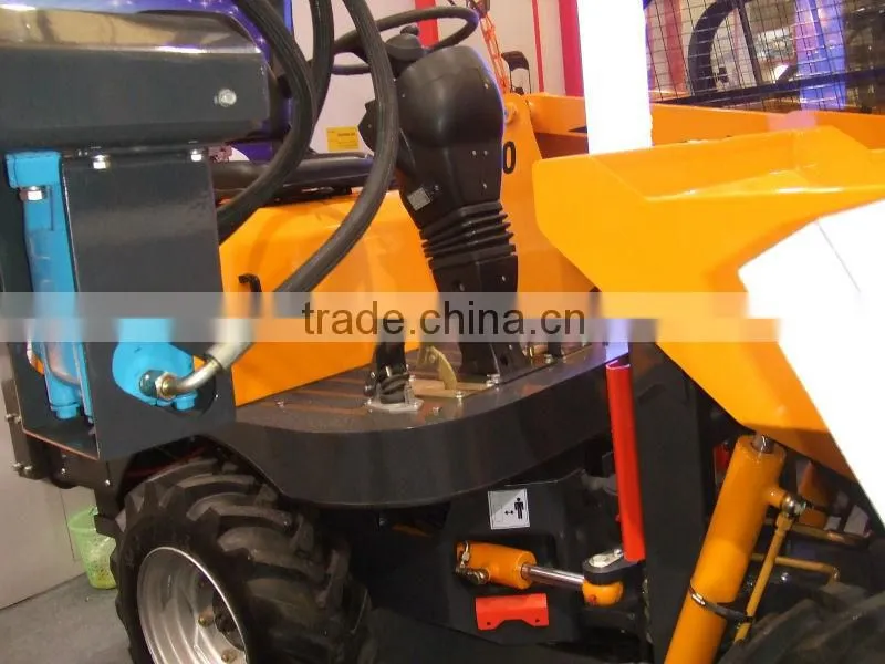 mini wheel loader 4wd,load 1.0ton,can change to dumper easily