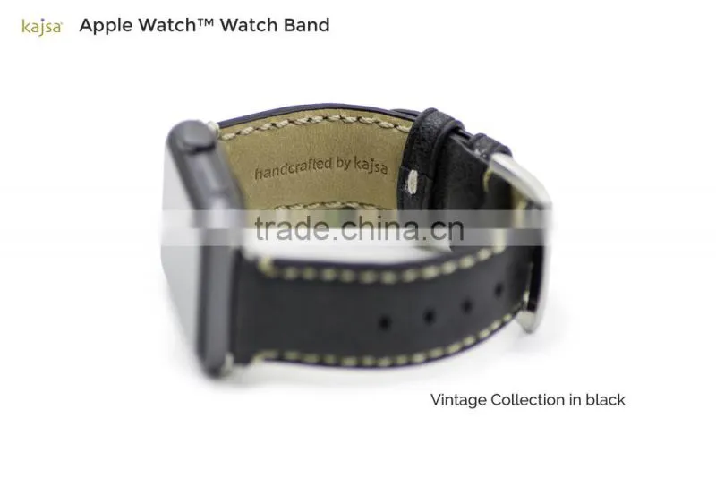 Original kajsa Vintage Collection Genuine Leather Watch Band Wrist Strap For 42MM Apple Watch MT-3968