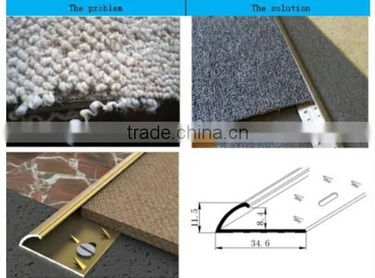 Wear-resisting carpet cover strips laminate square edge trim carpet edge trim