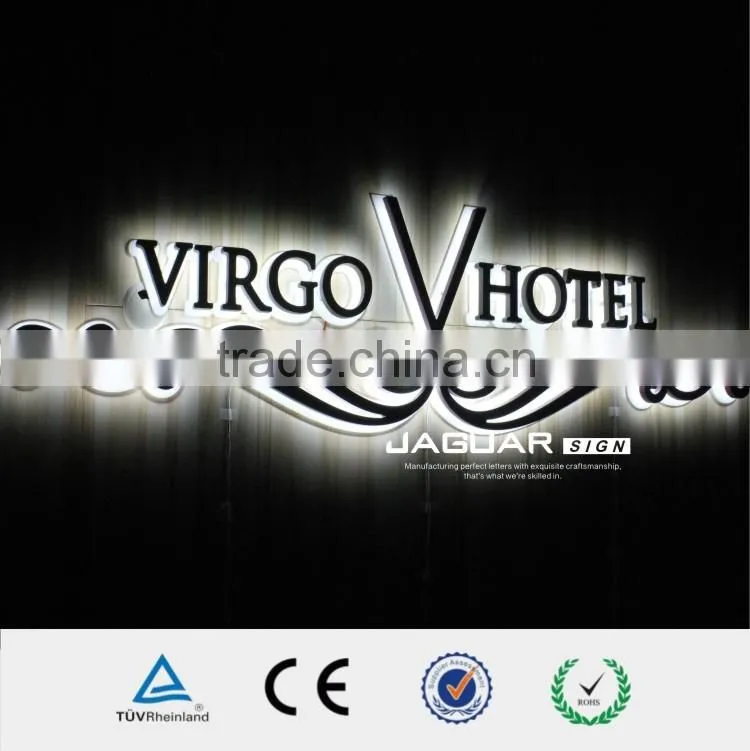 Shop decorative waterproof frontlit / backlit advertising baking finish acrylic led letters sign and alphabet numbers