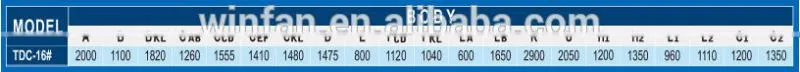 TDC-16# China industrial metallic centrifugal blower fan