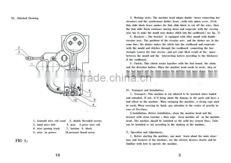 high speed corrugated carton Stapler/carton box forming machinery