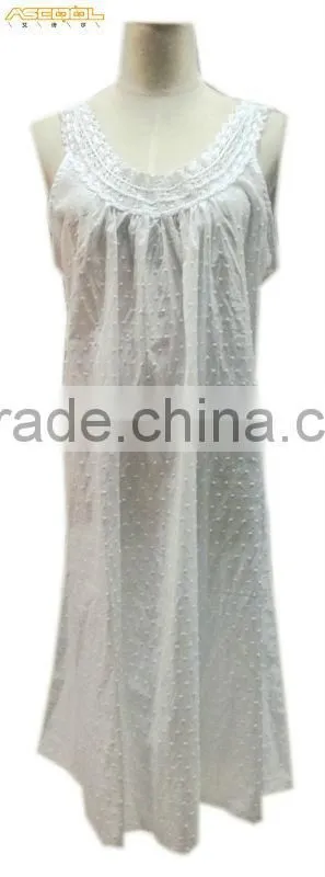 Dobby Sleeveless Nightgown