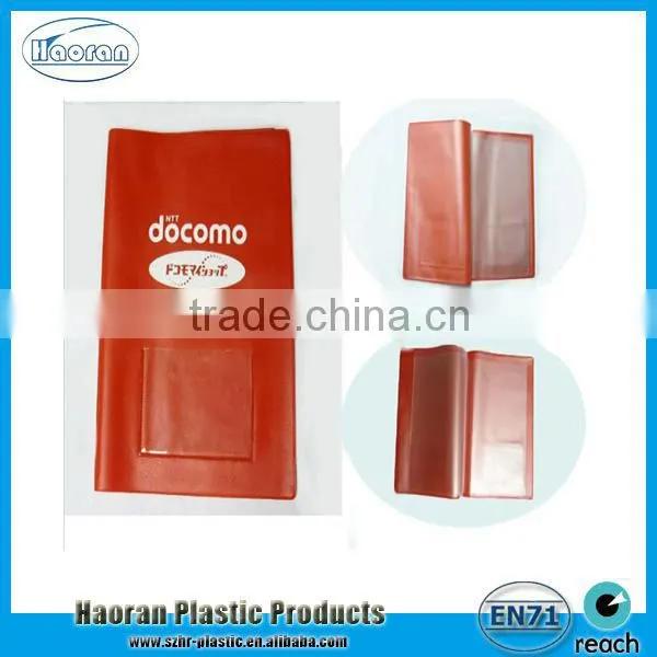 Leather car document holder with custom logo