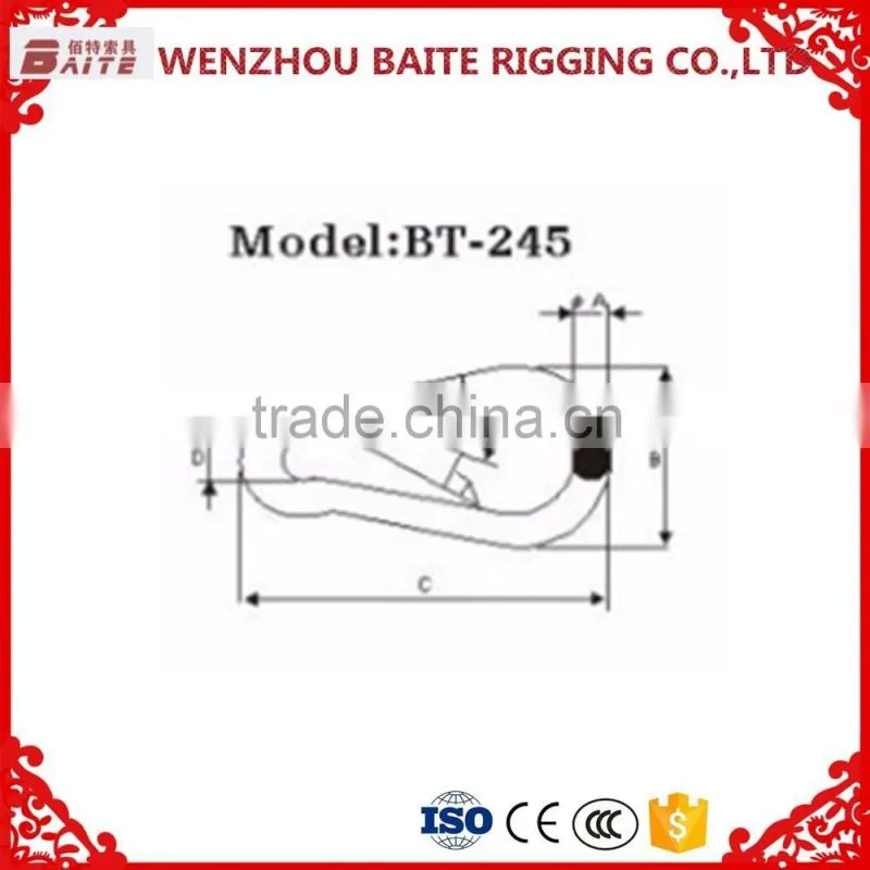 10mm SPRING HOOK Din5299 FORM C SS304/WIRE ROPE ACCESSORY