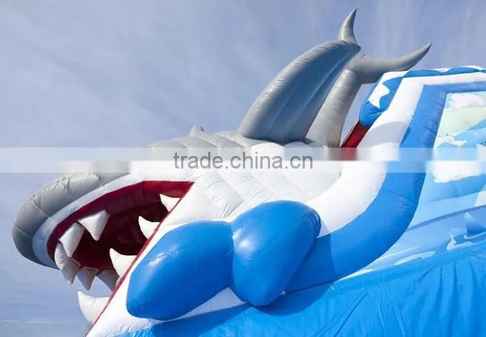 Outdoor commercial Inflatable water park swimming pool sharks inflatable for sale