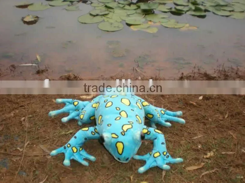 Realistic plush toy frog with spots