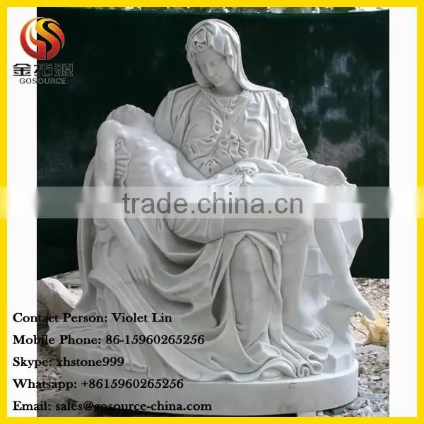 The Mourning of Christ white marble statue