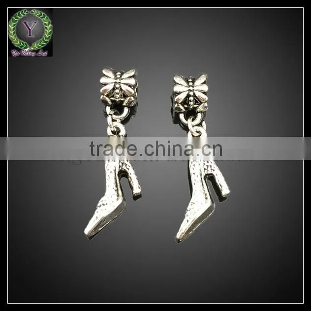 Wholesale Sliver Women Charm Pendant Necklace Chain Jewelry Sexy Cute Zinc Alloy High Heel Boots