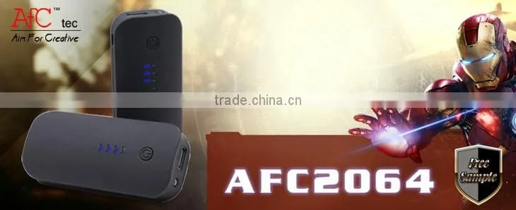 promotion wholesale ABS 100x46x25mm High quality 4400mah portable power bank charger