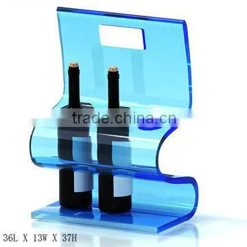 Wall-mounted acrylic wine rack