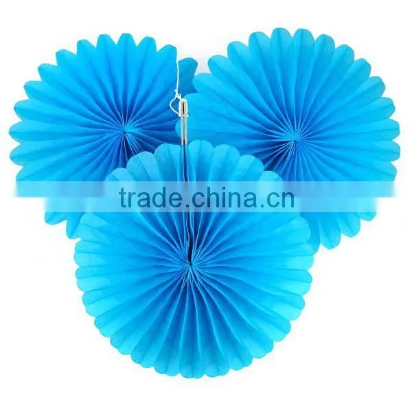 Fashional!!tissue paper fan, wall decor hanging paper fan