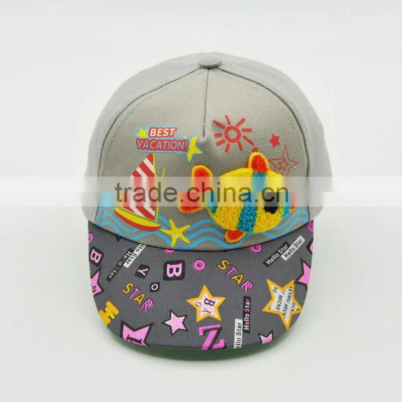 Hot! Popular Comfortable Adjustable Custom Cute Funny Children Kids Outdoor Sport Cotton Baseball Cap camo baseball cap