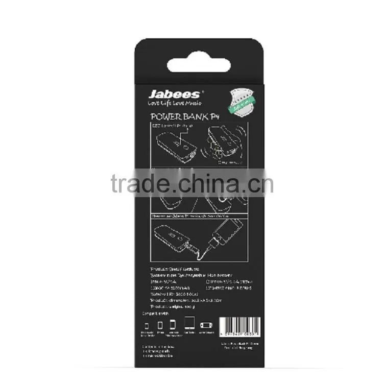 Jabees good design Palm Size 5000mAh best power bank for mobile