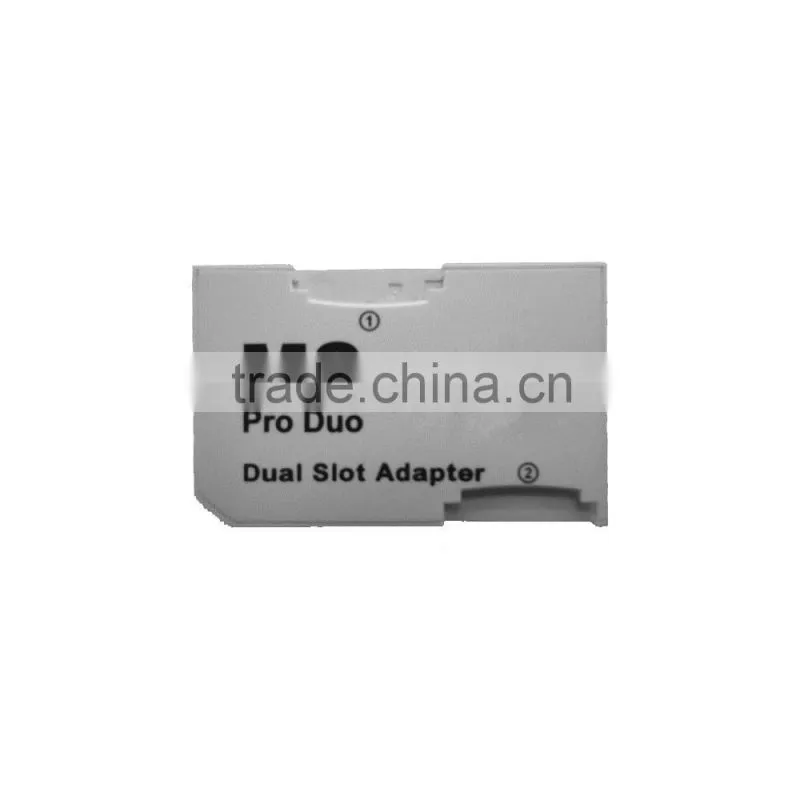 Oem high speed memory card tf card to Memory Stick MS Pro Duo PSP Card Dual 2 Slot memory adapter ms pro duo Converter
