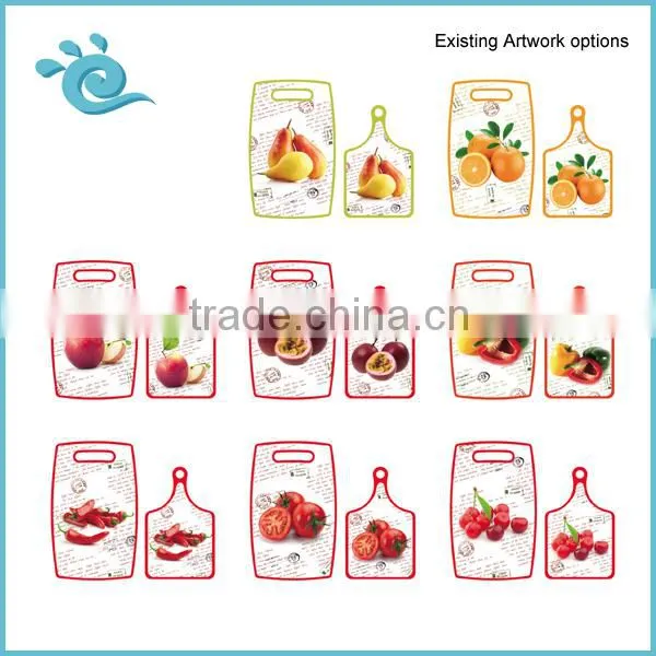 Set of 3pcs plastic Kitchen help set with Cutting board peeler and knife