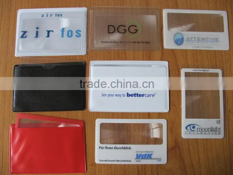 magnifier Fresnel Lens Magnifier pvc credit card magnifier Business card magnifier,magnifying lens,