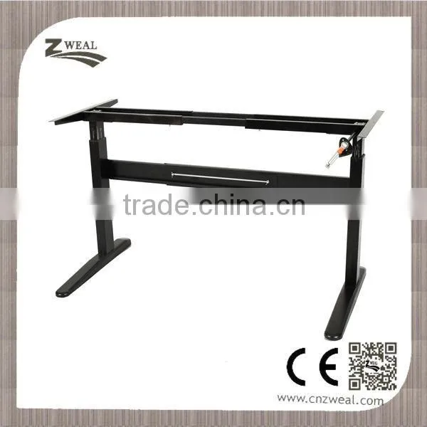 super funky manual crank height adjustable table