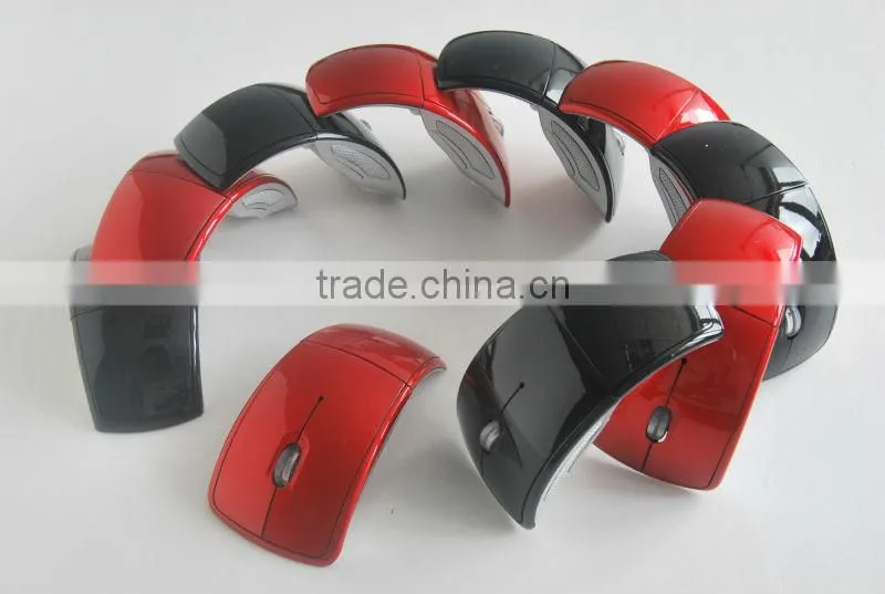 2.4G foldable wirelss arc mouse