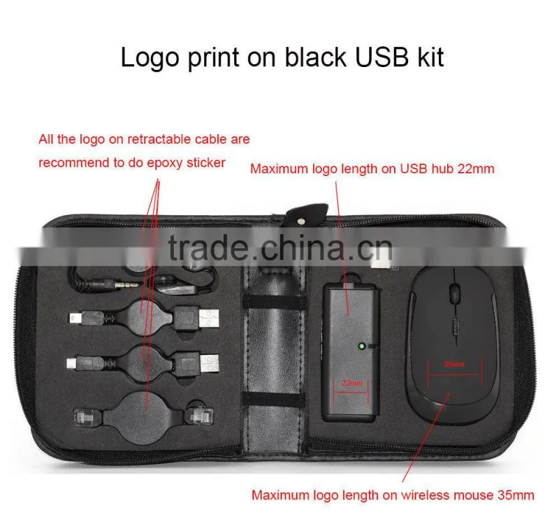 2015 Hot Selling Cheap Price Portable Mobile Charging USB Tool Kits Travel Set