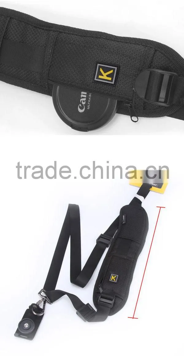 Anti-slip Rapid Neoprene Quick Sling Black Belt Neck Strap for Camera