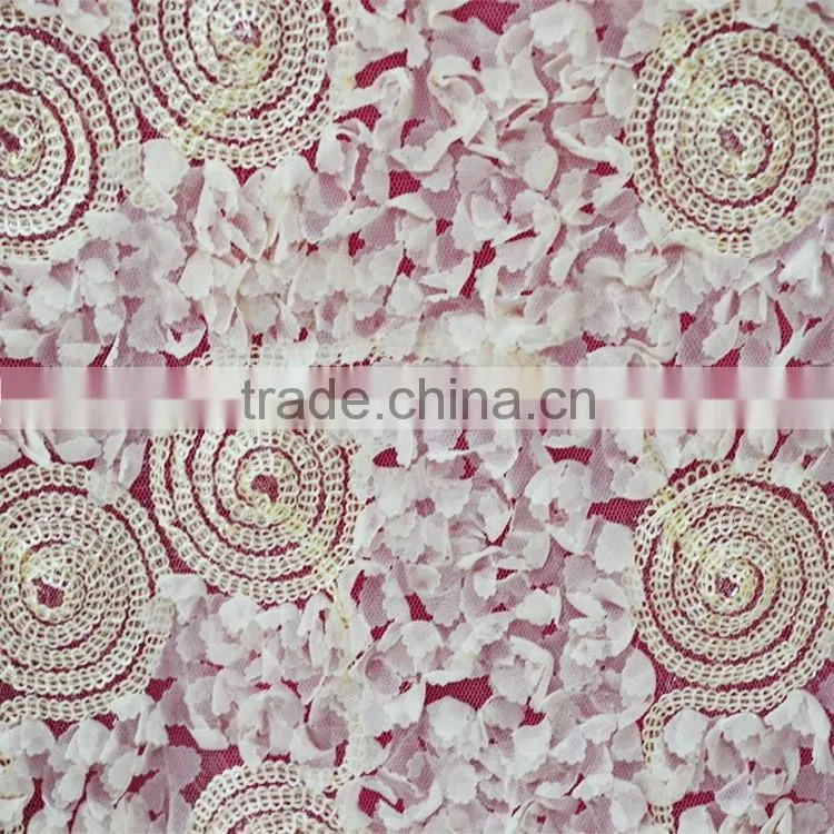Fancy ivory ribbon chiffon linen table runner size