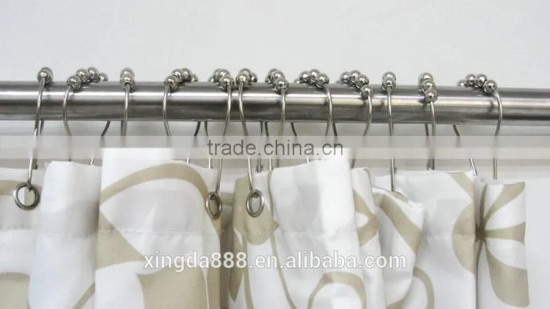 shower curtain hooks/100% metal shower curtain hooks/304 stainless steel curtain hooks