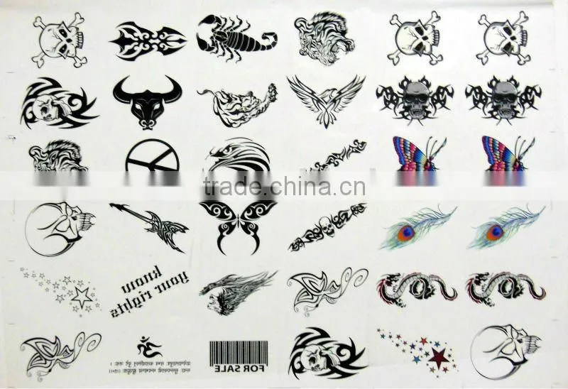 promotional tattoo stencil sticker , body temporary tattoo sticker