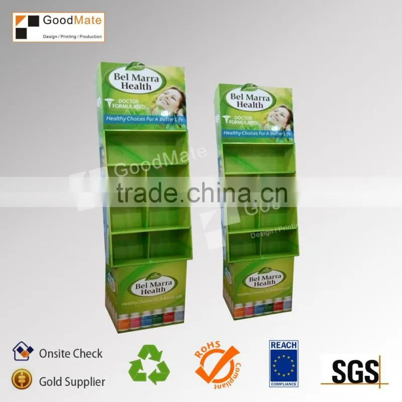 Healthcare product promotion corrugated cardboard displays