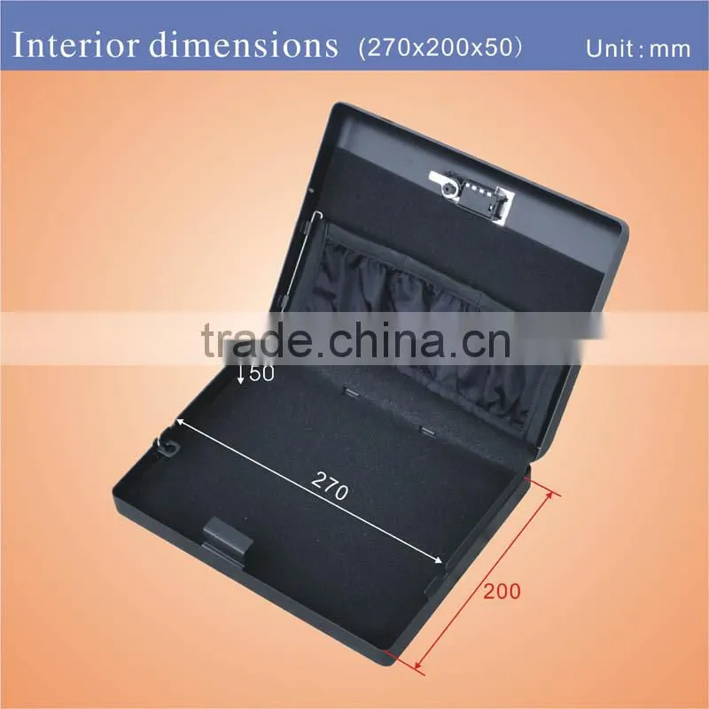 Wholesale - MC500 microault combination small car gun pistol portable security storage steel safe box (Ipad box),file safe