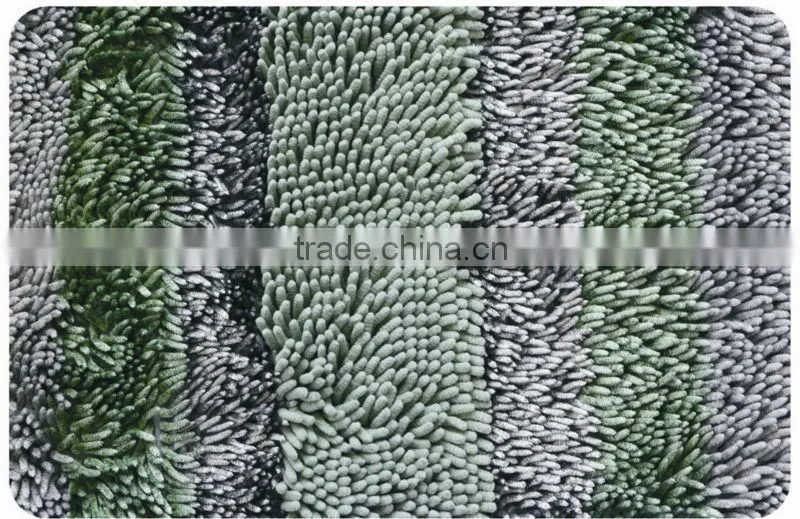 floor mat long pile Polyester room mat with anti-slip base