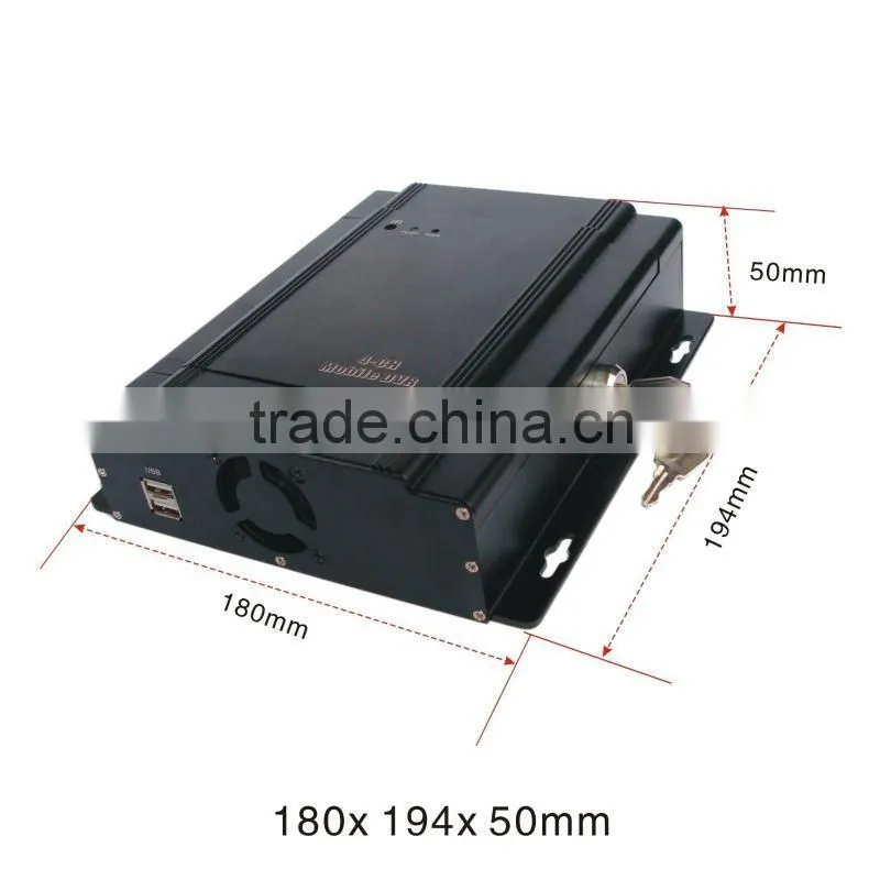 4 ch h.264 mobile dvr with LCD, GPS, 3G, and Wi-Fi option