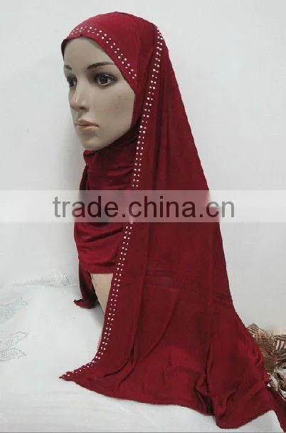 H066 latest muslim hijab with shawl