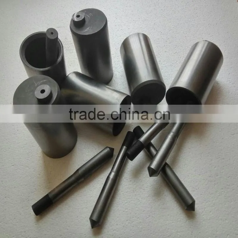 graphite crucible with stirring bar