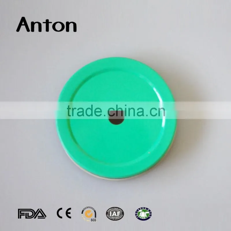 Two parts metal lids for mason jar