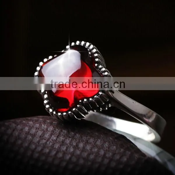 925 Sterling Silver Ring, Natural Ruby Ring, Handmade Silver Jewelry