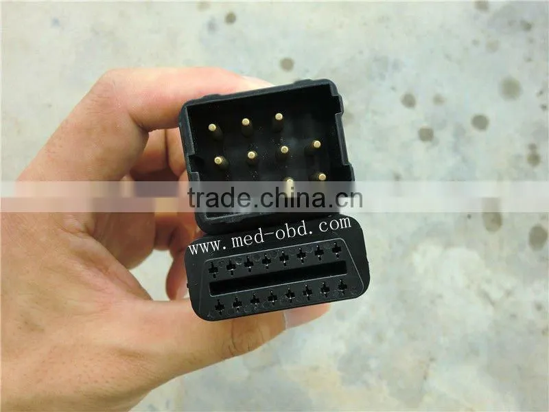 OBD 16P FEMALE TO RENAULT 12P J1962f to RENAULT 12P