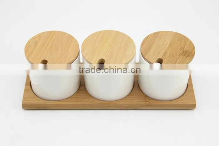 2015 hot selling white ceramic jars with lids