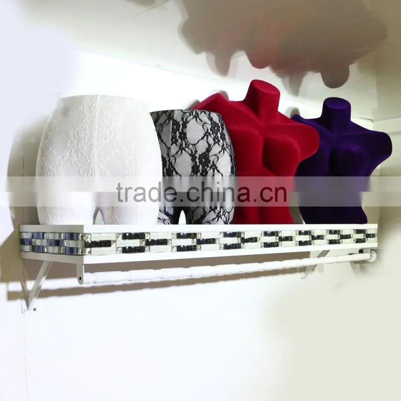 Elegant durable garment wall display racks for cloth display